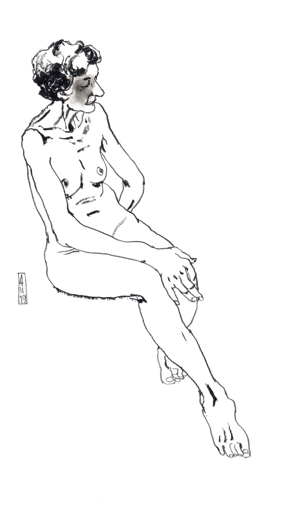 dessin de nu